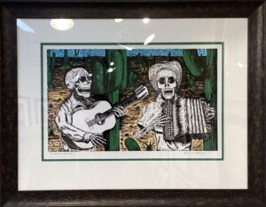 Emmanuel C. Montoya “Calaveras Nortenos” Lithograph