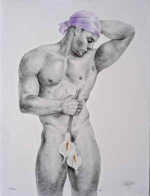 Otto Rojas "Lily Two" Hand Colored